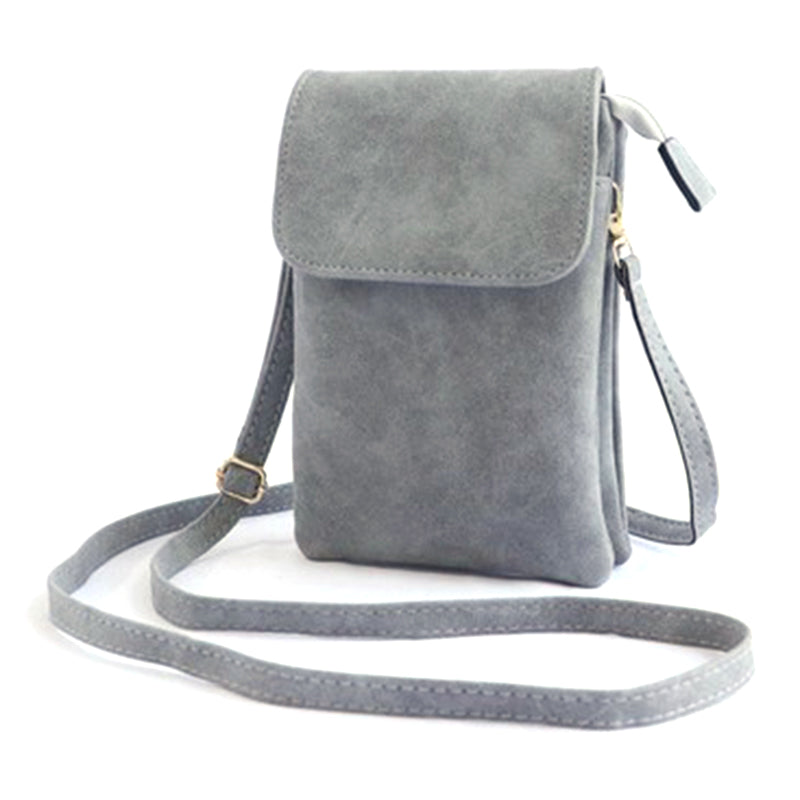 Retro PU Leather Crossbody Bag Small Shoulder Bag Phone Storage Pouch Travel Bag