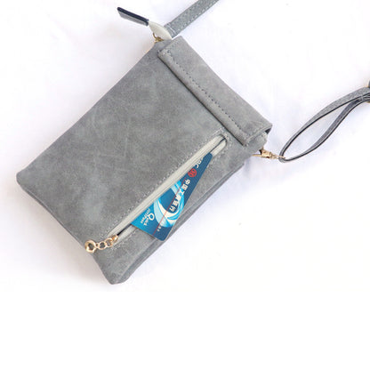 Retro PU Leather Crossbody Bag Small Shoulder Bag Phone Storage Pouch Travel Bag