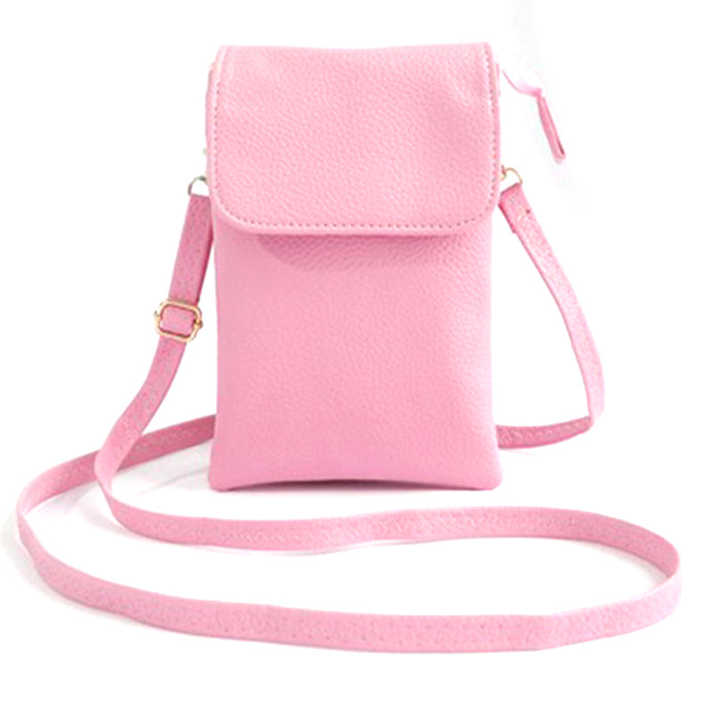 Retro PU Leather Crossbody Bag Small Shoulder Bag Phone Storage Pouch Travel Bag