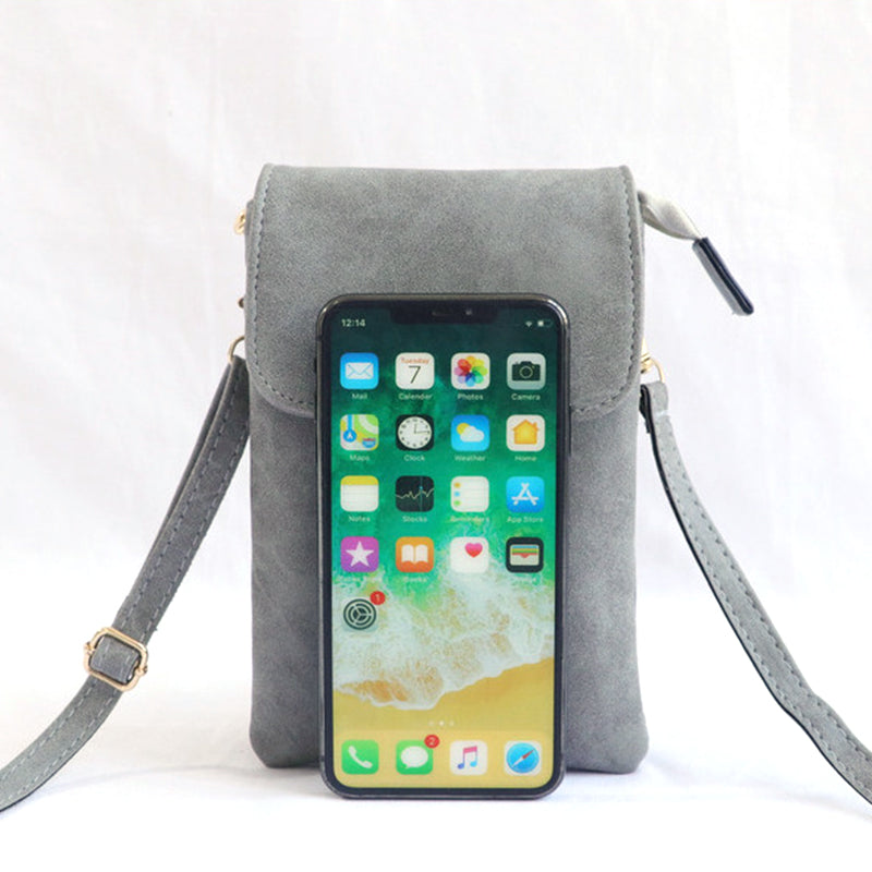 Retro PU Leather Crossbody Bag Small Shoulder Bag Phone Storage Pouch Travel Bag