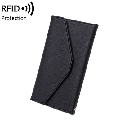RFID Blocking Card Holder Wallet PU Leather Tri-Fold Travel Passport Bag Document Organizer