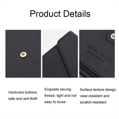 RFID Blocking Card Holder Wallet PU Leather Tri-Fold Travel Passport Bag Document Organizer