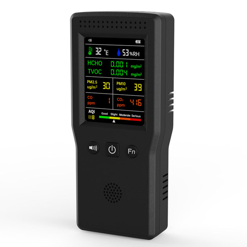 Air Quality Monitor 9-in-1 Formaldehyde Detector Temperature Humidity CO2 Meter Sensor Detect PM2.5 / PM10