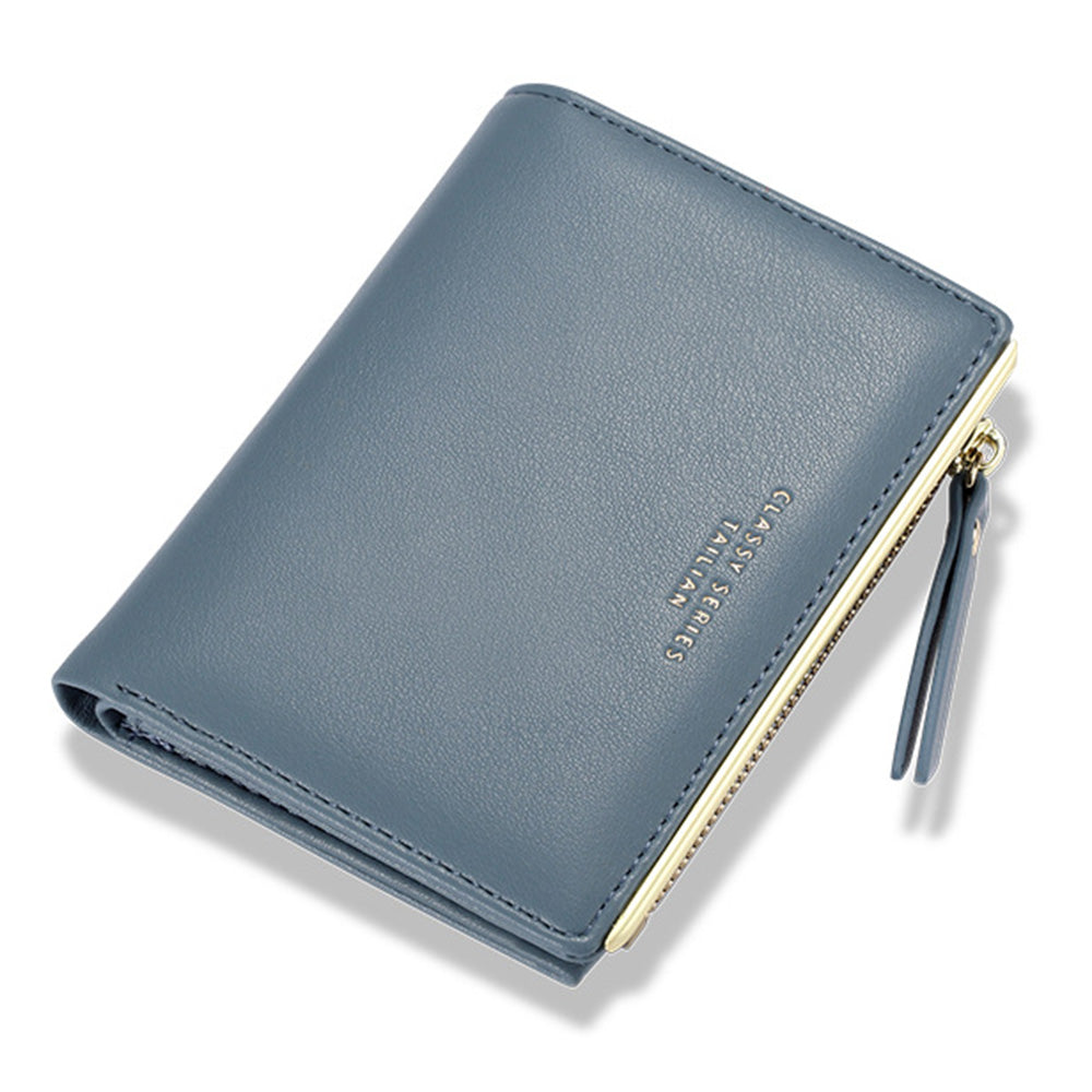 TAILIAN T2602-121 Women PU Leather Zipper Pocket Short Wallet Cards Cash Holder Purse