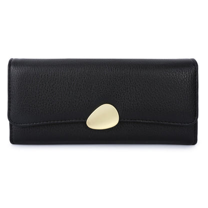 TAILIAN T5601-039 Litchi Texture Tri-fold Women Long Wallet PU Leather Snap Button Multiple Cards Slots Purse