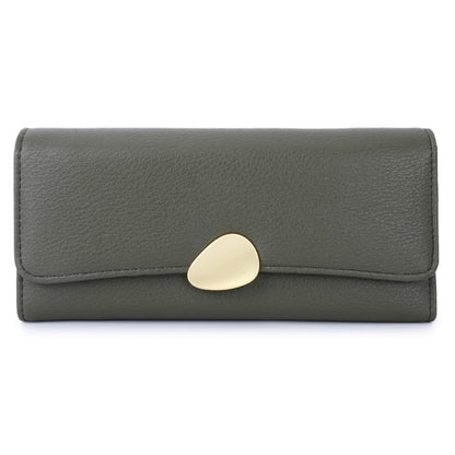 TAILIAN T5601-039 Litchi Texture Tri-fold Women Long Wallet PU Leather Snap Button Multiple Cards Slots Purse