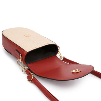 TAILIAN TC111-005 Canvas Texture PU Leather Women Small Crossbody Bag Phone Cosmetics Carrying Bag