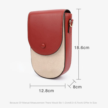 TAILIAN TC111-005 Canvas Texture PU Leather Women Small Crossbody Bag Phone Cosmetics Carrying Bag