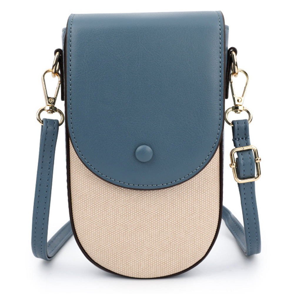 TAILIAN TC111-005 Canvas Texture PU Leather Women Small Crossbody Bag Phone Cosmetics Carrying Bag
