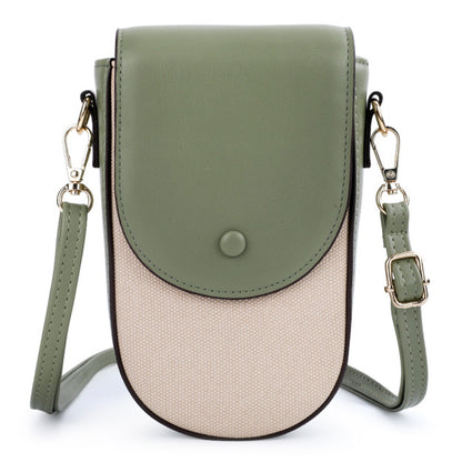 TAILIAN TC111-005 Canvas Texture PU Leather Women Small Crossbody Bag Phone Cosmetics Carrying Bag