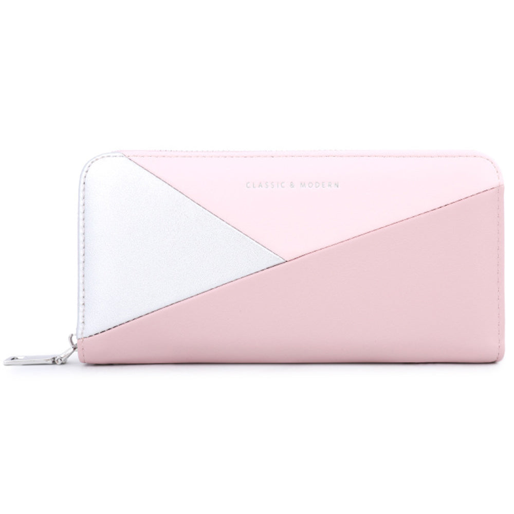 TAILIAN T9612-117 Multiple Card Slots Long Purse Color Splicing PU Leather Women Zipper Clutch