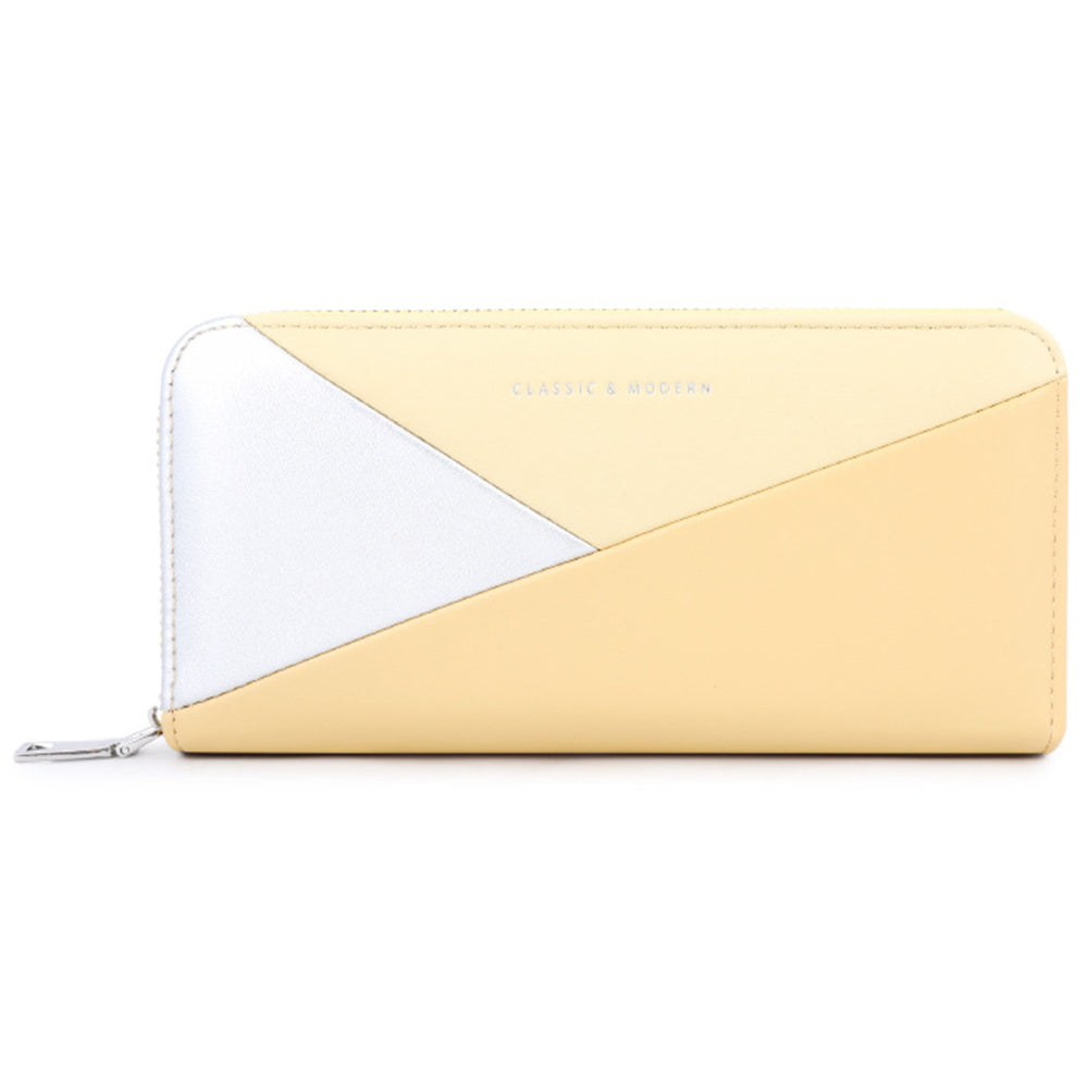TAILIAN T9612-117 Multiple Card Slots Long Purse Color Splicing PU Leather Women Zipper Clutch