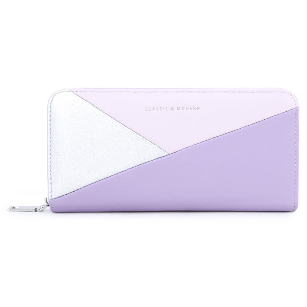 TAILIAN T9612-117 Multiple Card Slots Long Purse Color Splicing PU Leather Women Zipper Clutch