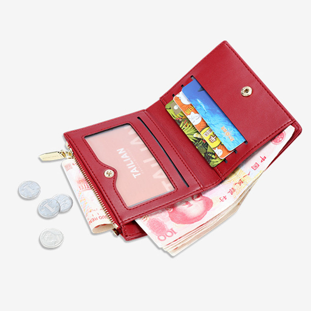 TAILIAN T2602-089 Girl's Wallet PU Leather Travel Card Storage Holder Coin Pouch Bag Billfold for Women