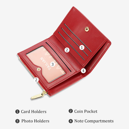 TAILIAN T2602-089 Girl's Wallet PU Leather Travel Card Storage Holder Coin Pouch Bag Billfold for Women