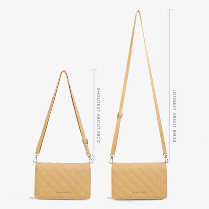 TAILIAN TC211-002 Women's Shoulder Bag Chic Rhombus Stitching Line PU Leather Travel Crossbody Bag Gril Daypack
