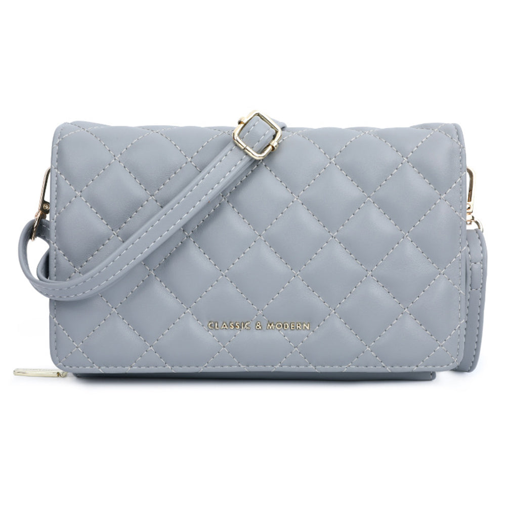 TAILIAN TC211-002 Women's Shoulder Bag Chic Rhombus Stitching Line PU Leather Travel Crossbody Bag Gril Daypack