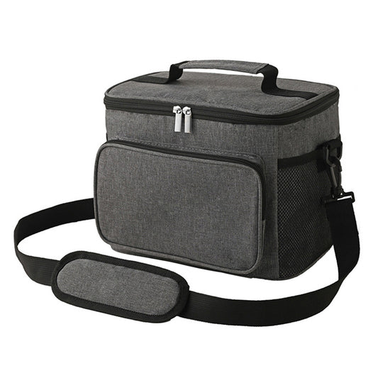 10L Oxford Cloth Thermal Insulated Waterproof Travel Lunch Bag Picnic Cooler Tote with Shoulder Strap