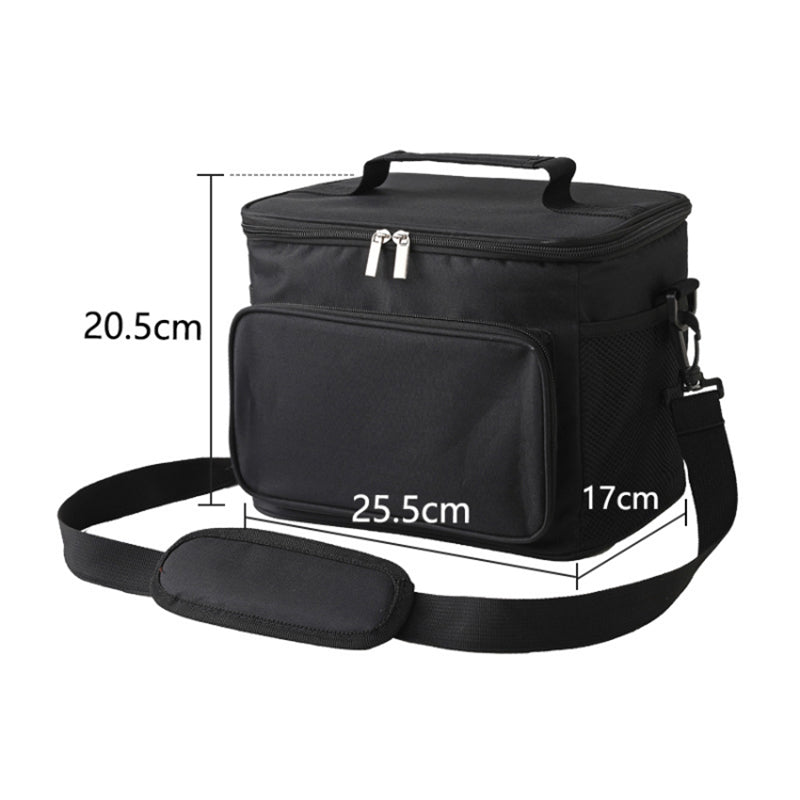 10L Oxford Cloth Thermal Insulated Waterproof Travel Lunch Bag Picnic Cooler Tote with Shoulder Strap