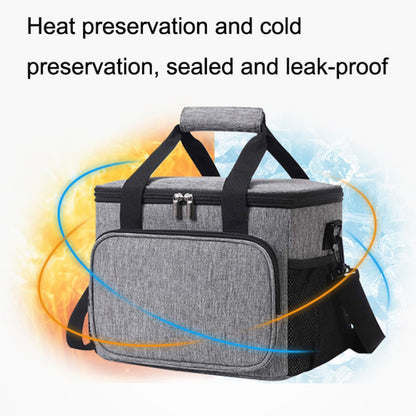 10L Oxford Cloth Thermal Insulated Waterproof Travel Lunch Bag Picnic Cooler Tote with Shoulder Strap
