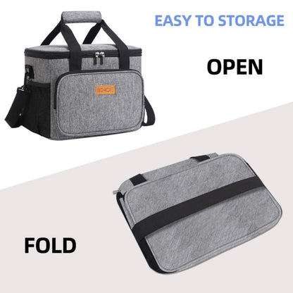 10L Oxford Cloth Thermal Insulated Waterproof Travel Lunch Bag Picnic Cooler Tote with Shoulder Strap