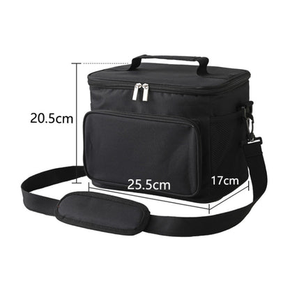 10L Oxford Cloth Thermal Insulated Waterproof Travel Lunch Bag Picnic Cooler Tote with Shoulder Strap