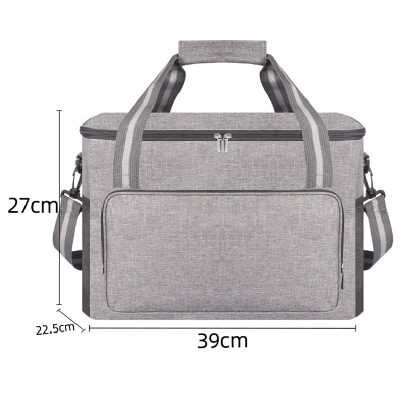 24L Thermal Insulated Travel Lunch Bag Waterproof Oxford Cloth Picnic Cooler Tote Shoulder Bag