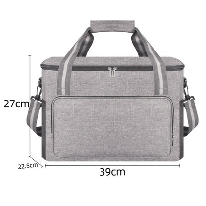 24L Thermal Insulated Travel Lunch Bag Waterproof Oxford Cloth Picnic Cooler Tote Shoulder Bag