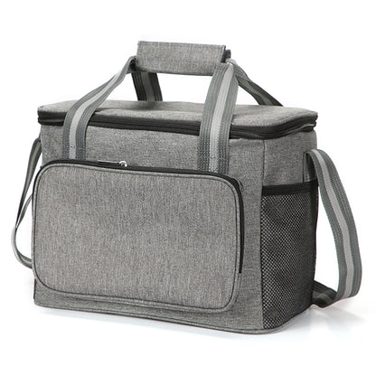 15L Portable Travel Lunch Bag Picnic Thermal Insulated Cooler Tote Waterproof Oxford Cloth Shoulder Bag