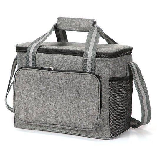 15L Portable Travel Lunch Bag Picnic Thermal Insulated Cooler Tote Waterproof Oxford Cloth Shoulder Bag