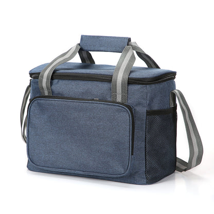 15L Portable Travel Lunch Bag Picnic Thermal Insulated Cooler Tote Waterproof Oxford Cloth Shoulder Bag