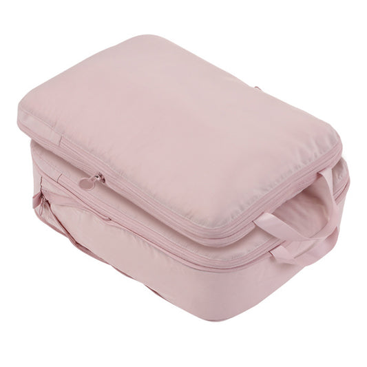2Pcs Business Trip Clothes Sort Out Travel Luggage Organizer Cube Bag Expandable Storage Packing Pouch, Size M