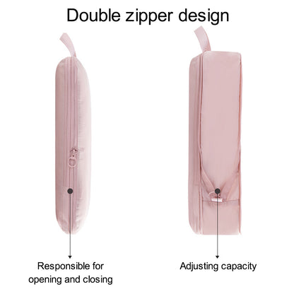 2Pcs Business Trip Clothes Sort Out Travel Luggage Organizer Cube Bag Expandable Storage Packing Pouch, Size M