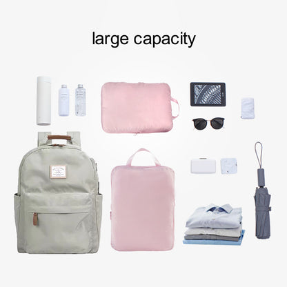 2Pcs Business Trip Clothes Sort Out Travel Luggage Organizer Cube Bag Expandable Storage Packing Pouch, Size M