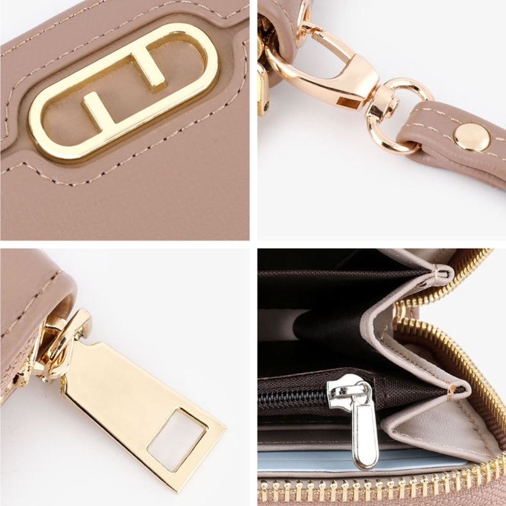 TAILIAN T9612-110 PU Leather Cellphone Clutch Women Zipper Purse PU Leather Long Wallet