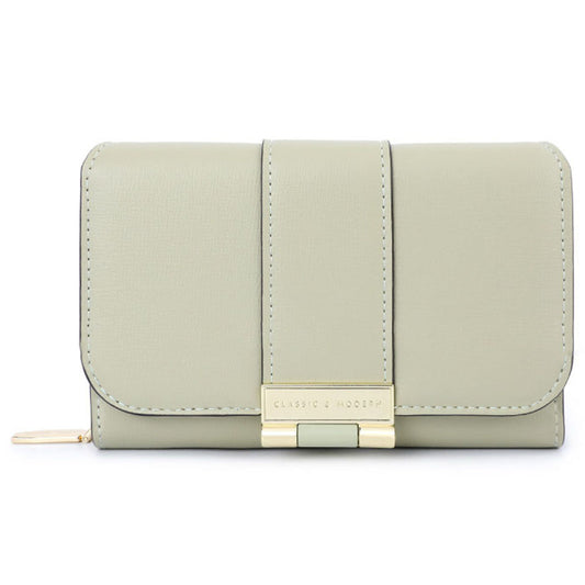 TAILIAN T2701-051 PU Leather Short Wallet Zipper Pocket Design Women Cards Cash Holder Purse