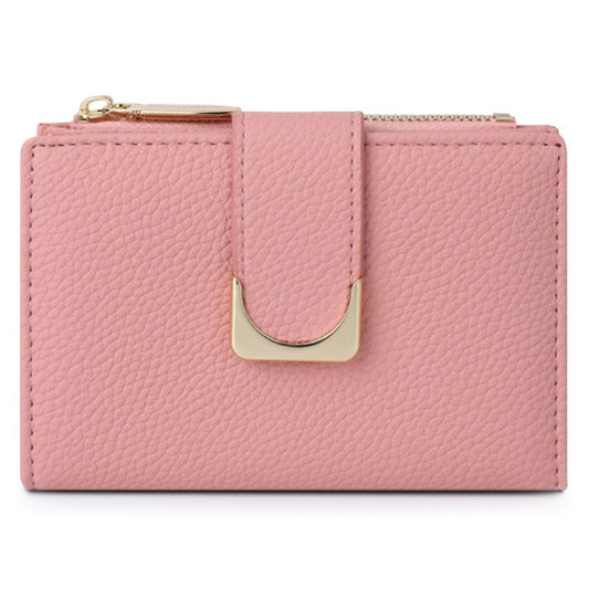 TAILIAN T2602-324 Litchi Texture PU Leather Women Short Wallet Cards Cash Holder with Zipper Pocket