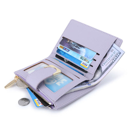 TAILIAN T2602-324 Litchi Texture PU Leather Women Short Wallet Cards Cash Holder with Zipper Pocket