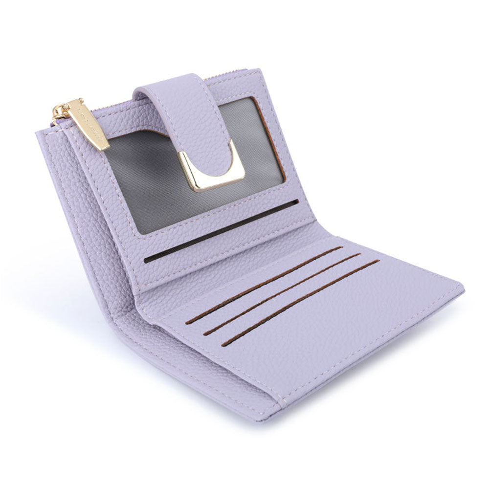 TAILIAN T2602-324 Litchi Texture PU Leather Women Short Wallet Cards Cash Holder with Zipper Pocket