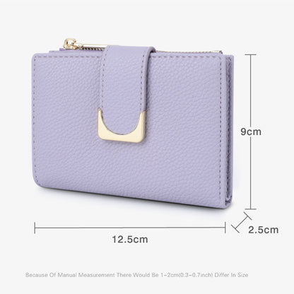 TAILIAN T2602-324 Litchi Texture PU Leather Women Short Wallet Cards Cash Holder with Zipper Pocket