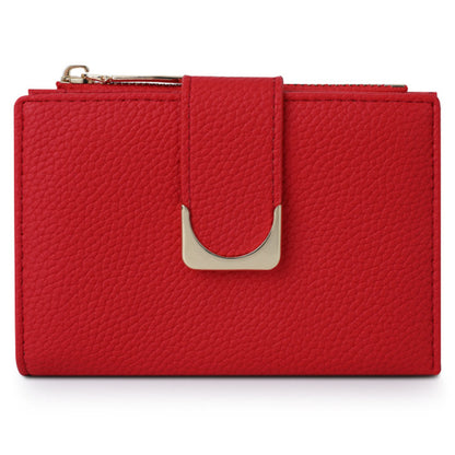 TAILIAN T2602-324 Litchi Texture PU Leather Women Short Wallet Cards Cash Holder with Zipper Pocket
