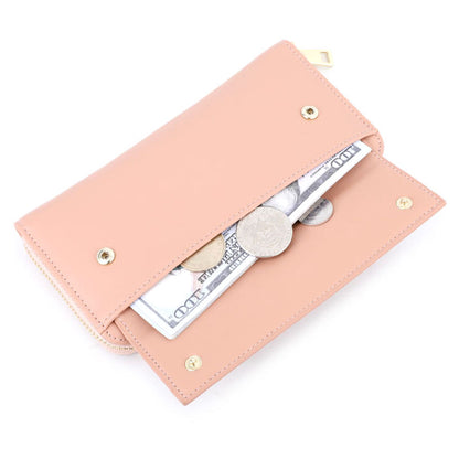 TAILIAN T9612-111 PU Leather Women Zipper Long Wallet Multiple Card Slots Phone Cash Holder Purse