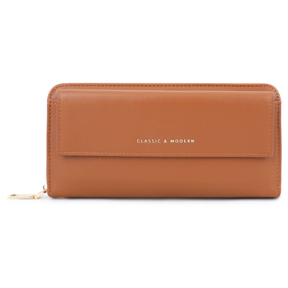TAILIAN T9612-111 PU Leather Women Zipper Long Wallet Multiple Card Slots Phone Cash Holder Purse