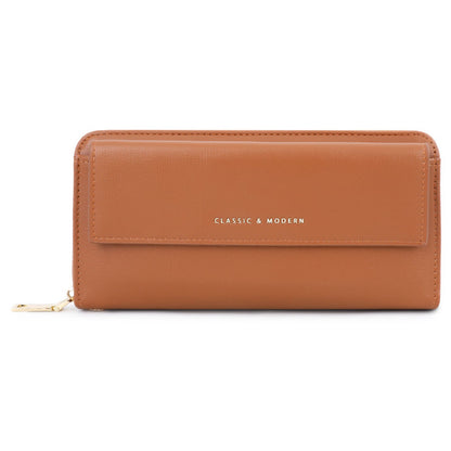 TAILIAN T9612-111 PU Leather Women Zipper Long Wallet Multiple Card Slots Phone Cash Holder Purse