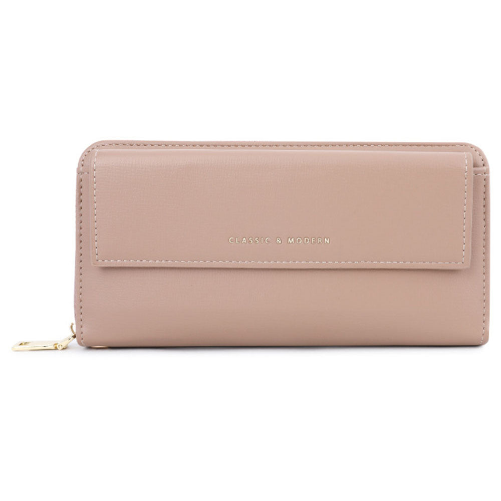 TAILIAN T9612-111 PU Leather Women Zipper Long Wallet Multiple Card Slots Phone Cash Holder Purse