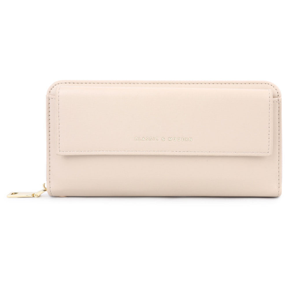 TAILIAN T9612-111 PU Leather Women Zipper Long Wallet Multiple Card Slots Phone Cash Holder Purse