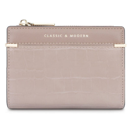TAILIAN T2602-279 Crocodile Texture PU Leather Women Bi-fold Short Wallet Cards Cash Holder Bag