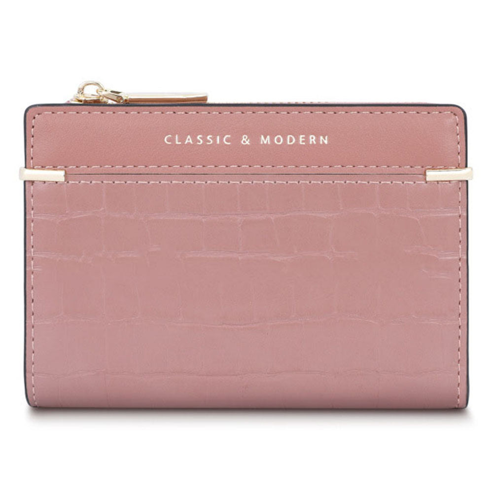 TAILIAN T2602-279 Crocodile Texture PU Leather Women Bi-fold Short Wallet Cards Cash Holder Bag