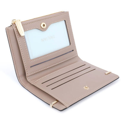 TAILIAN T2602-279 Crocodile Texture PU Leather Women Bi-fold Short Wallet Cards Cash Holder Bag
