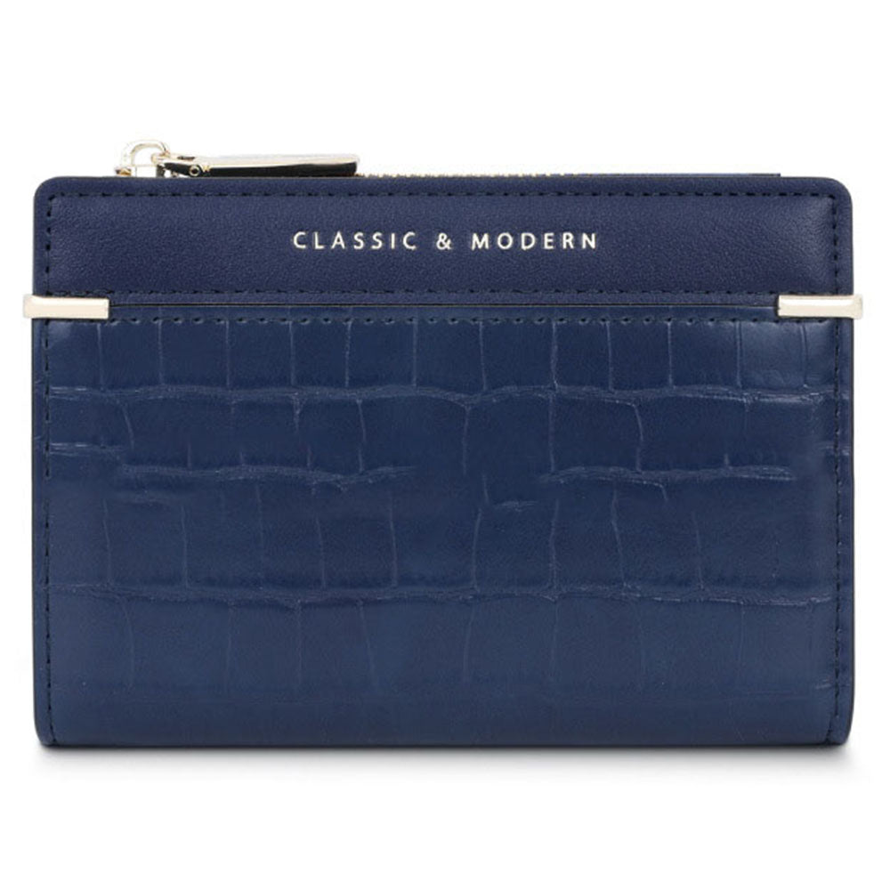 TAILIAN T2602-279 Crocodile Texture PU Leather Women Bi-fold Short Wallet Cards Cash Holder Bag